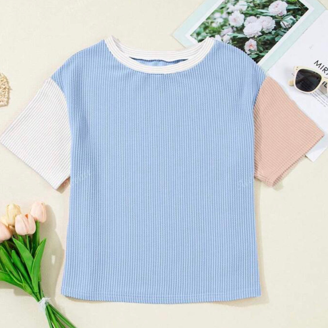 Pastel Color-block Tee
