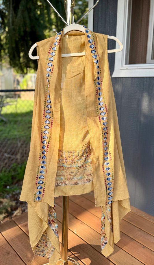 Aztec Sleeveless Kimono