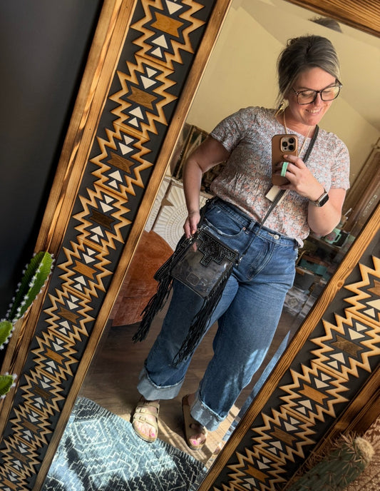 Clear Western Crossbody- Small