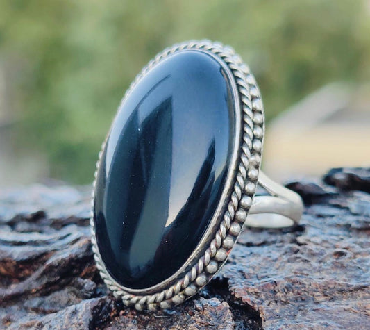 Onyx Stone Ring Size 7
