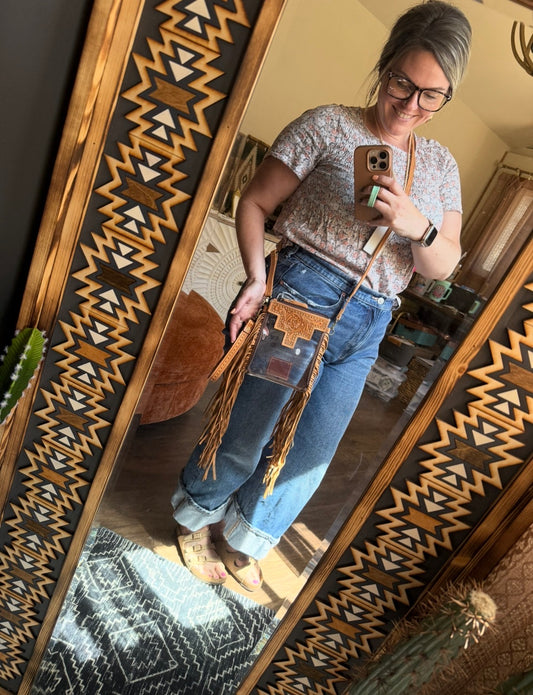 Clear Western Crossbody- Small