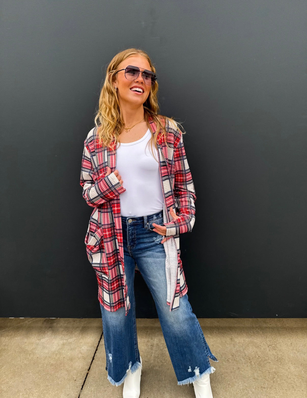 Winter Plaid Cardigan