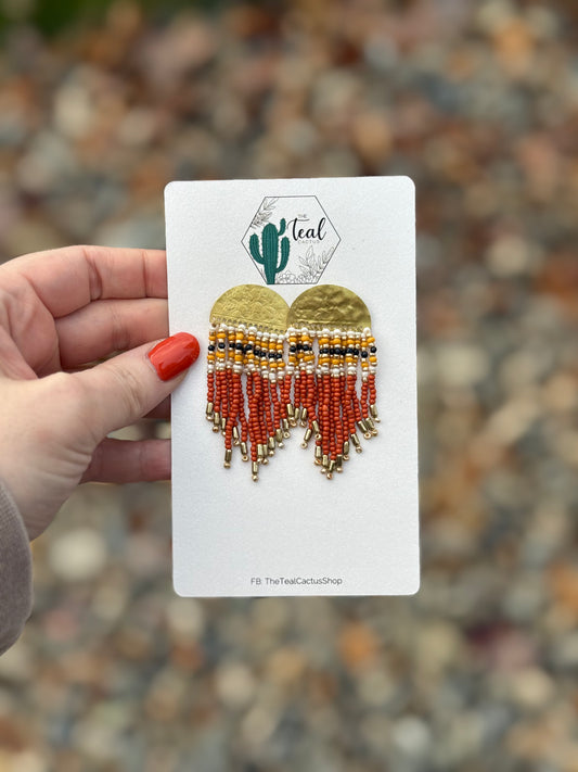 Sunset Beaded Stud Earring