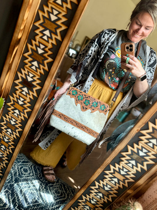Western Floral Crossbody Bag