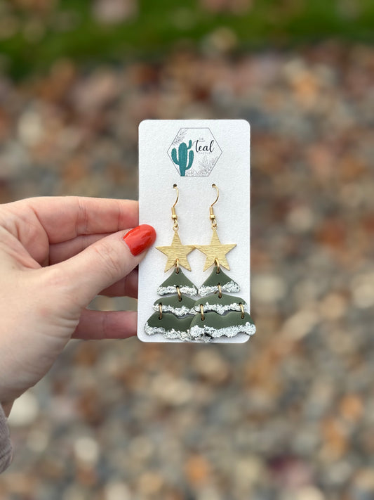 White Christmas Earrings