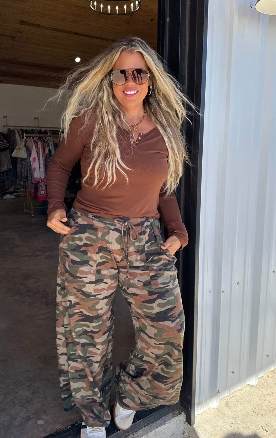 Camo Wide Leg Pant