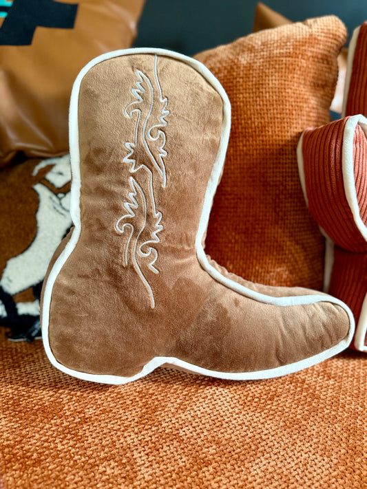 Brown Boot Pillow