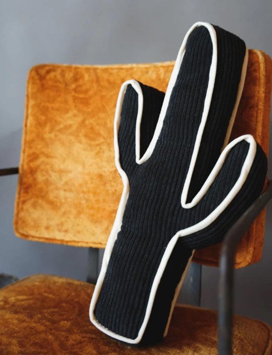 Black Cactus Pillow